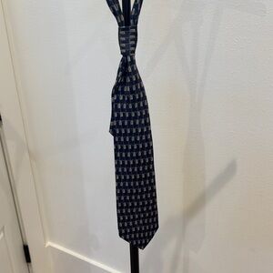 Men’s Navy Geometric Pattern Tie - Classic Workwear